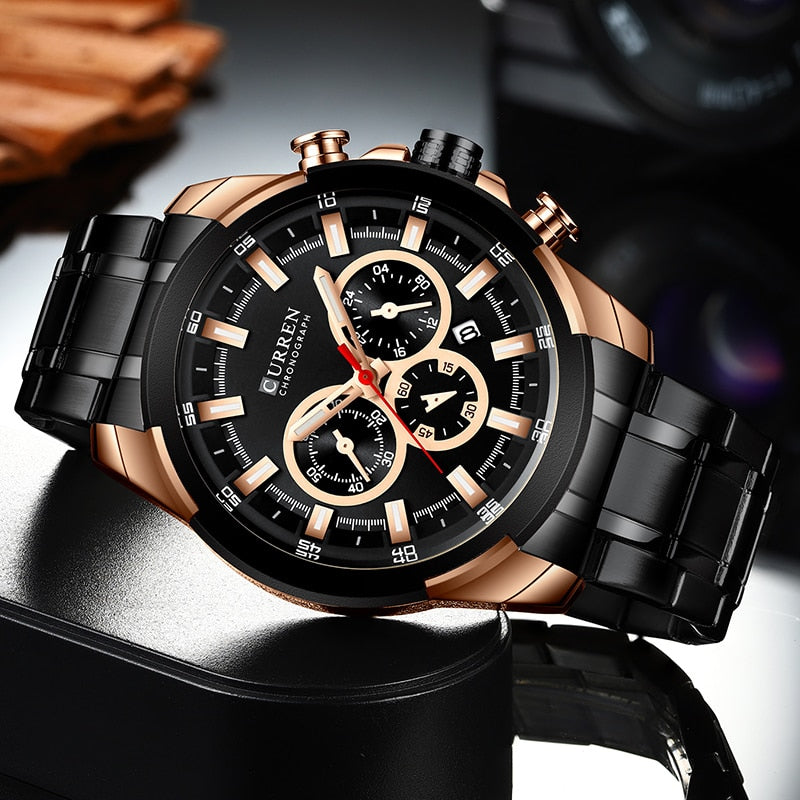 Relógio Curren Masculino Chronograph Original