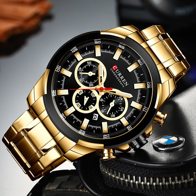 Relógio Curren Masculino Chronograph Original