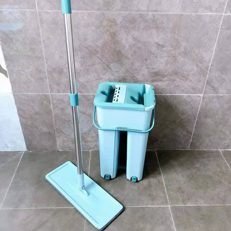 Super Flat Mop With Bucket And 2 FREE Microfiber Pad (Made for Smart Indians)