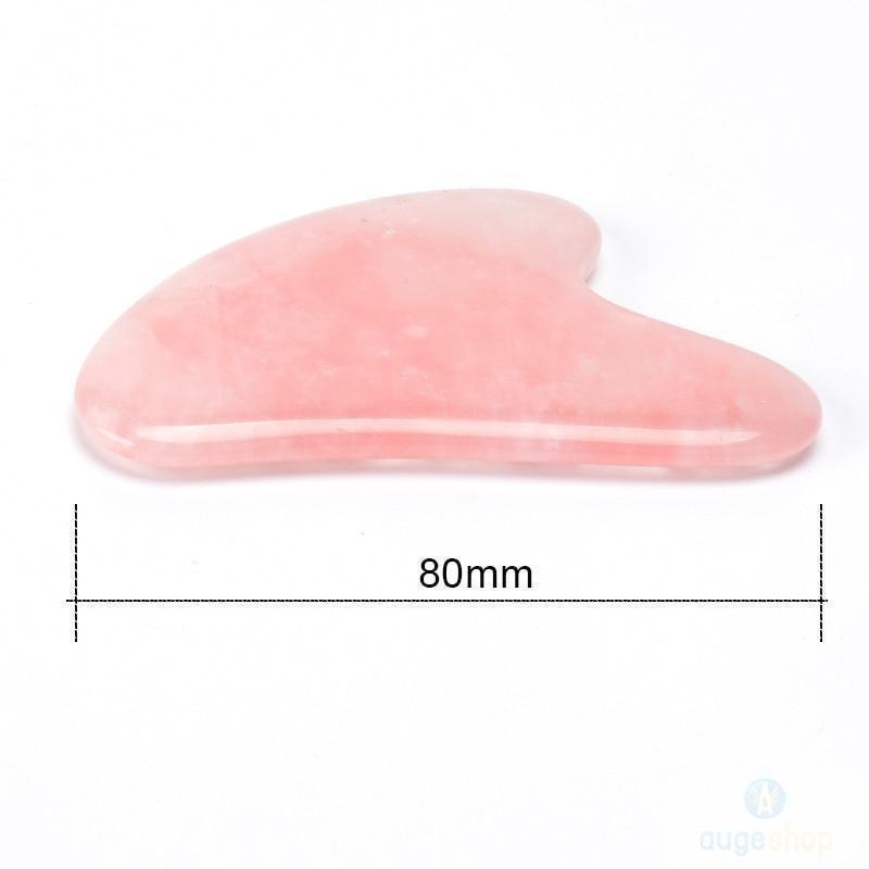 Gua Sha Quartzo Rosa Massageador Facial