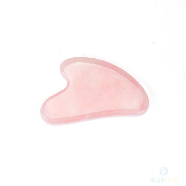 Gua Sha Quartzo Rosa Massageador Facial