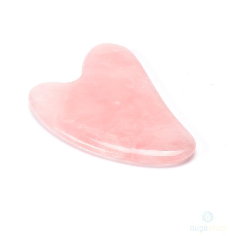 Gua Sha Quartzo Rosa Massageador Facial